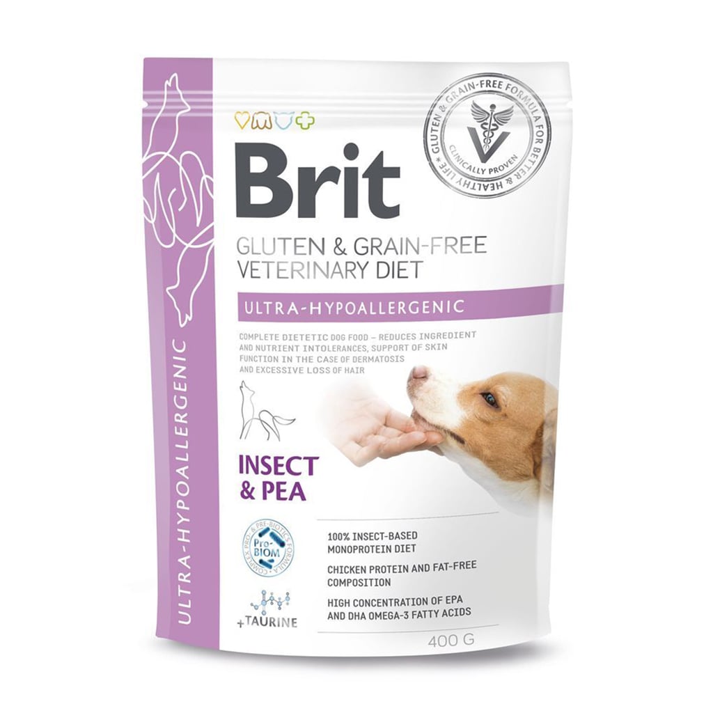 Сухий корм для собак Brit Veterinary Diet Dog Ultra-Hypoallergenic при харчових алергіях, з комахами та горохом, 400 кг