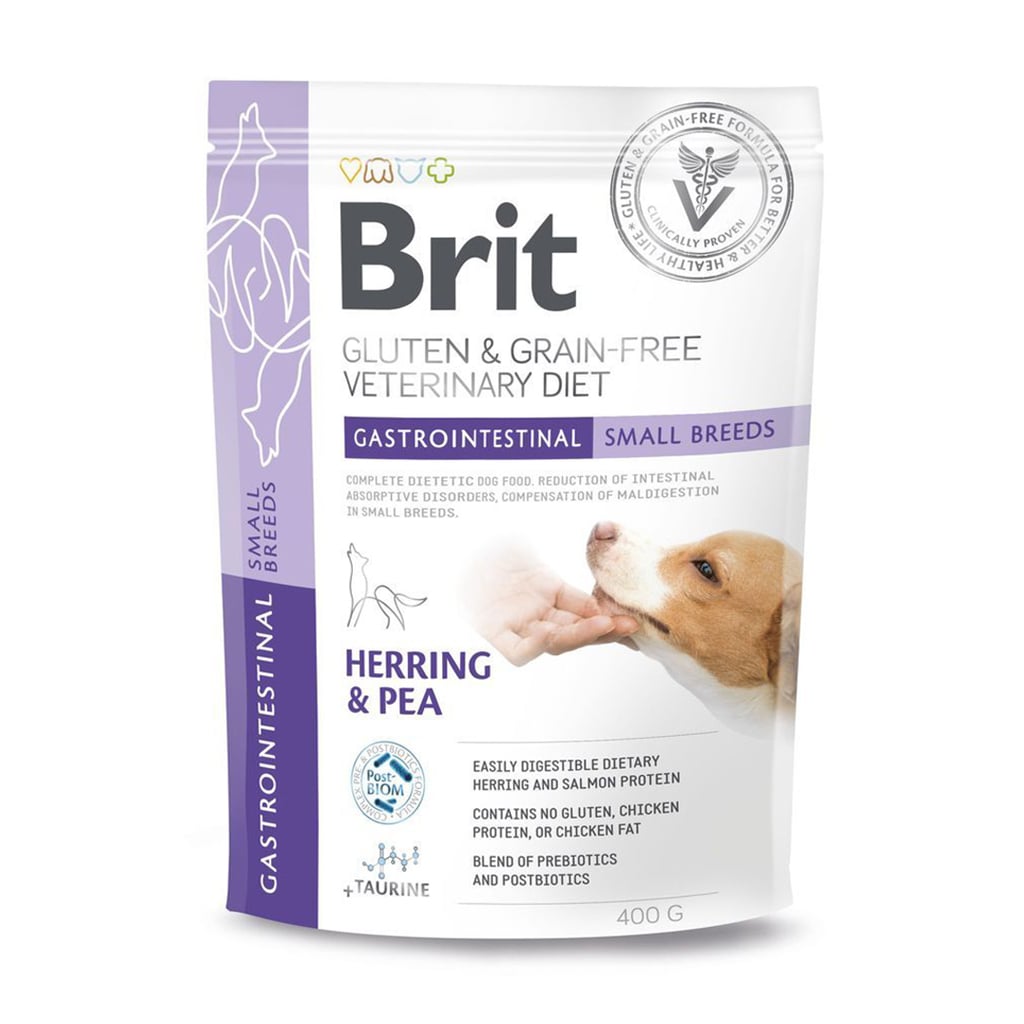 Сухий корм для собак малих порід Brit Veterinary Diet Dog Gastrointestinal Small Breeds при проблемах з травленням, з оселедцем та горохом, 400 г